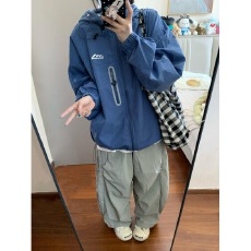 批发<b class='q'>春</b>夏黑衣防晒防风防水冲锋夹克男女登山宽松外套户外运动机能上衣
