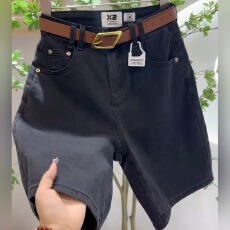 批发直筒<b class='q'>特</b>和雅牛仔中裤女男夏季新款高腰宽松<b class='q'>大码</b>显瘦阔腿五分牛仔裤