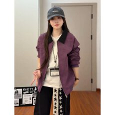 批发巴恩风侠魁做旧水洗美式复古翻领工装<b class='q'>夹克</b><b class='q'>男</b>女春秋季潮牌<b class='q'>外套</b>宽松