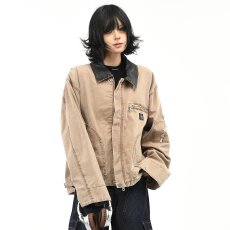 批发慵懒夹克就位美式底特律做旧水洗工装夹克破坏设计感<b class='q'>秋</b>季外套男女