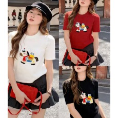 批发马上發短袖<b class='q'>t</b><b class='q'>恤</b>女装2026爆款洋气减龄百搭小个子夏季短款针织上衣