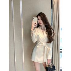 批发法式高级感绑带西装<b class='q'>外套</b>连衣裙女设计感小众收腰气质短裙2026春秋