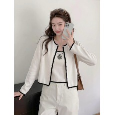 批发2026早秋新款法式高级感毛针织开衫上衣<b class='q'>女装</b>吊带背心气质两件套装