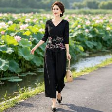 批发<b class='q'>夏</b>季套装女两件套2026新款今年流行爆款女装超火一整套穿搭<b class='q'>妈妈装</b>