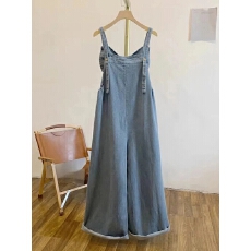 批发2025新款设计感小个子<b class='q'>韩版</b>休闲减龄时髦牛仔<b class='q'>背带裤</b>时尚休闲裤