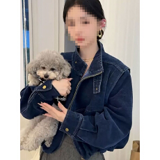 批发美式复古立领短款<b class='q'>牛仔</b><b class='q'>外套女</b>2025新款休闲拉链工装夹克宽松上衣潮