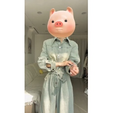 批发春季港风复古牛仔工装<b class='q'>连体裤女</b>2025新款春季做旧水洗直筒阔腿裤<b class='q'>潮</b>