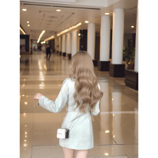 批发长袖收腰薄荷绿防麂皮绒<b class='q'>修身</b>小香风外套女新款今年流行爆款短外套