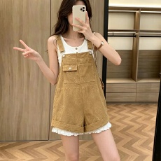批发韩系甜美碎花背带裤<b class='q'>女</b>2026秋季新款小个子宽松休闲阔腿连体短裤潮