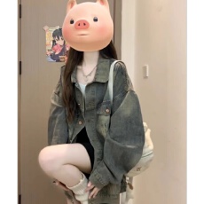 批发美式水洗春<b class='q'>秋</b>牛仔外套女复古2026设计感新款宽松夹克上衣休闲时尚