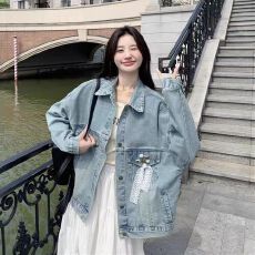 批发港风时尚炸街洋气牛仔外套女2026年春秋季新款<b class='q'>韩版</b>宽松显瘦上衣