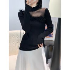 2025秋冬新款气质漂亮别致设计感超细羊毛针织衫时尚女人味上衣