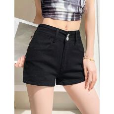 时尚美式复古大码胖mm百搭显瘦气质设计感辣妹牛仔裤女韩版短裤潮