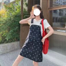 批发法式设计感波点短款牛仔<b class='q'>背带</b>裙女2026夏季新款减龄超好看休闲裙子