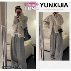 批发流行一整套2025秋季新款时尚慵懒风韩版上衣马甲裤子三件套