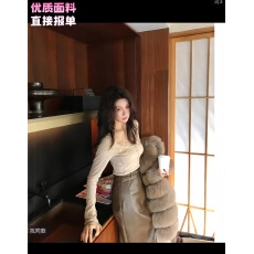 批发ALONE SAVOR龍喜儿舞茶小调 魅力V领花边微透蕾丝<b class='q'>小衫</b>