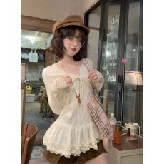 批发蝴蝶结木耳边<b class='q'>裙摆</b>内搭女