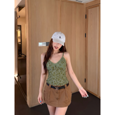 批发原版面料绿色辣妹豹纹V领蕾丝拼接<b class='q'>连衣裙</b>女<b class='q'>夏</b>季修身显瘦包臀短裙