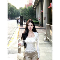 批发<b class='q'>羊绒</b>法式蕾丝拼接披肩袖假两件T恤女早秋季纯欲修身显瘦打底上衣