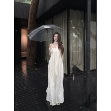 批发清冷气质宽松显瘦长款吊带裙子<b class='q'>女</b>装2025新款法式高级感<b class='q'>连衣裙</b>夏季