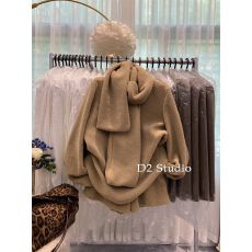 批发韩系慵懒风毛毛<b class='q'>三件套</b>秋冬休闲时尚仿羊羔毛卫衣搭配围巾阔脚短裤