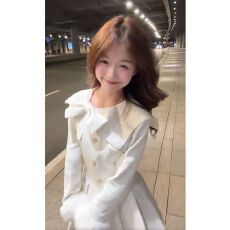 批发千金小香风蝴蝶结设计感<b class='q'>连衣裙</b>女秋冬季新款<b class='q'>收腰</b>显瘦a字短裙子潮