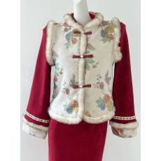 批发【遇年】冬季新中式过年战袍马甲连衣裙加绒加厚年轻改良旗袍秋冬