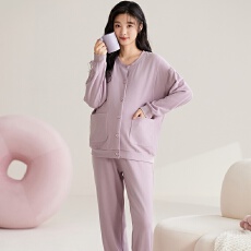 批发2025秋冬新款德绒月子服孕妇产后哺乳大码睡衣可外穿保暖家居服