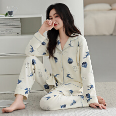 批发XLS2025秋冬纯棉双面月子服<b class='q'>孕妇</b><b class='q'>产后</b>哺乳开胸套<b class='q'>睡衣</b>保暖家居服