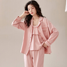 批发XLS2025秋冬纯棉双面月子服三件套<b class='q'>孕妇</b><b class='q'>产后</b>哺乳开胸<b class='q'>睡衣</b>家居服