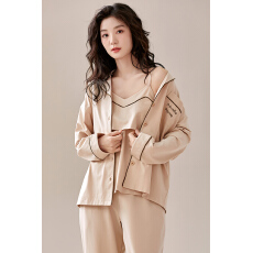 批发XLS2025秋冬纯棉双面月子服三件套<b class='q'>孕妇</b><b class='q'>产后</b>哺乳开胸<b class='q'>睡衣</b>家居服