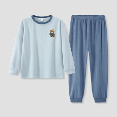 批发儿童秋冬纯棉保暖秋衣秋裤套装家居服中大童a类男女童棉毛衫睡衣