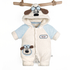 批发秋冬新生儿衣服婴儿连体衣初生宝宝哈衣表里纯棉秋冬保暖夹棉棉衣