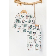 批发2026春款竹纤维儿童套装婴儿睡衣空调服家居服薄款夏季<b class='q'>长袖</b>套