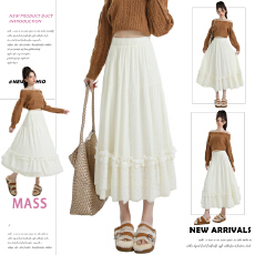 批发实拍已出货大码胖妹妹蕾丝拼接半身<b class='q'>裙</b>女冬季高腰<b class='q'>伞</b><b class='q'>裙</b>A字蛋糕长<b class='q'>裙</b>