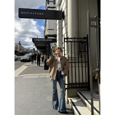 批发yangzifan重工黑标系列 麂皮夹克女巨好看的早春<b class='q'>秋</b>季工装外套