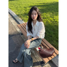 批发夏季薄款棉麻微透肌肤感气质时尚韩版宽松<b class='q'>衬衫女</b>长袖<b class='q'>白色</b>休闲衬衣