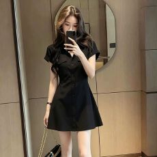 批发时尚大方得体气质POLO领连衣裙女2026夏季新款高级感显瘦a字短裙