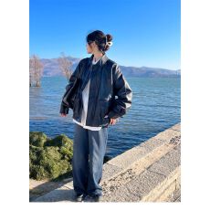 批发皮衣外套女款2026新款春秋季今年流行爆款机车短款黑色夹克小个子