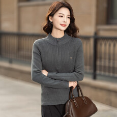批发秋冬季内搭女式针织衫<b class='q'>毛衣</b>加绒加厚半<b class='q'>高领</b>打底衫百搭修身套头上衣