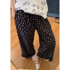 批发2026夏季新款<b class='q'>碎花</b><b class='q'>裤</b>子女ins慵懒感懒人<b class='q'>裤</b>百搭显瘦休闲长<b class='q'>裤</b>阔腿<b class='q'>裤</b>