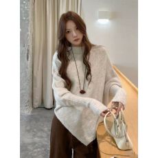 批发韩系巨好看的高级感长袖毛衣女2026新款秋季淡颜系轻熟针织衫上衣