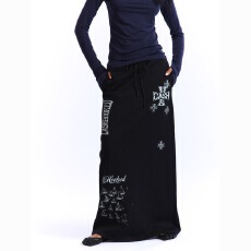 批发复古<b class='q'>街头</b>感穿搭裂纹印花半身裙2025宽松显瘦通勤长款半裙女