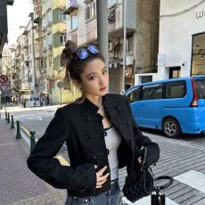批发新中式“国风小香”黑色经典小香风高级短外套女春<b class='q'>夏</b>