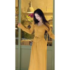 批发韩版高级感套装女秋季长袖减龄上衣一整套ootd穿搭<b class='q'>新款</b>绝美<b class='q'>半身裙</b>