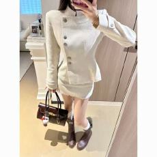 批发贵气千金风精致套装裙小香风收腰显瘦开衫外套+纯欲风流苏半身裙