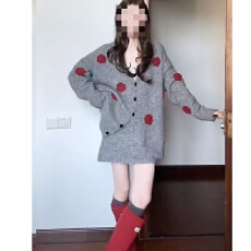 批发时尚套装女2025<b class='q'>秋</b>季新款韩系慵懒灰色针织开衫外套半身裙两件套