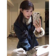 批发巨好看的秋冬一整套韩系独特<b class='q'>蕾丝</b>打底衫毛呢外套休闲裤气质套装女