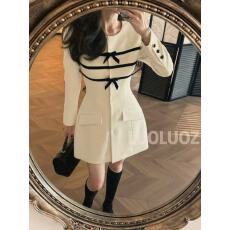 批发【柳风光影】名媛气质呢大衣收腰显瘦女神范风衣外套+短<b class='q'>裤</b>两件套