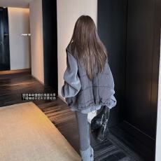 批发豆乳欧包&极简廓型秋冬新款宽松花苞下摆棉<b class='q'>服</b>马甲女